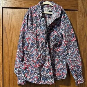 Cinch Red and Blue Paisley Boy's Shirt M/10